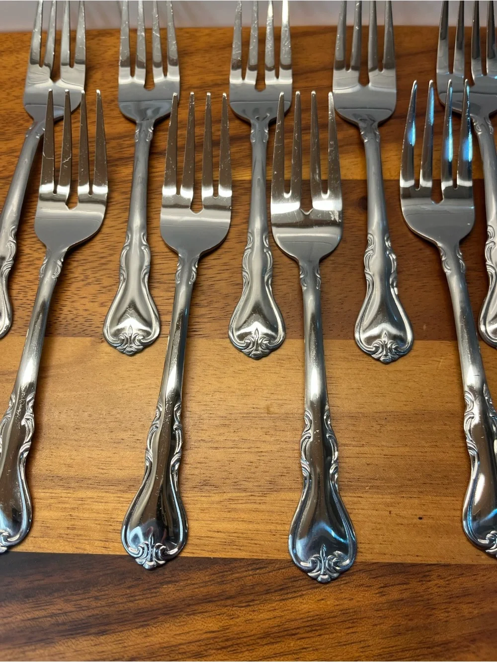 Set Of 9 stainless steel Salad Forks